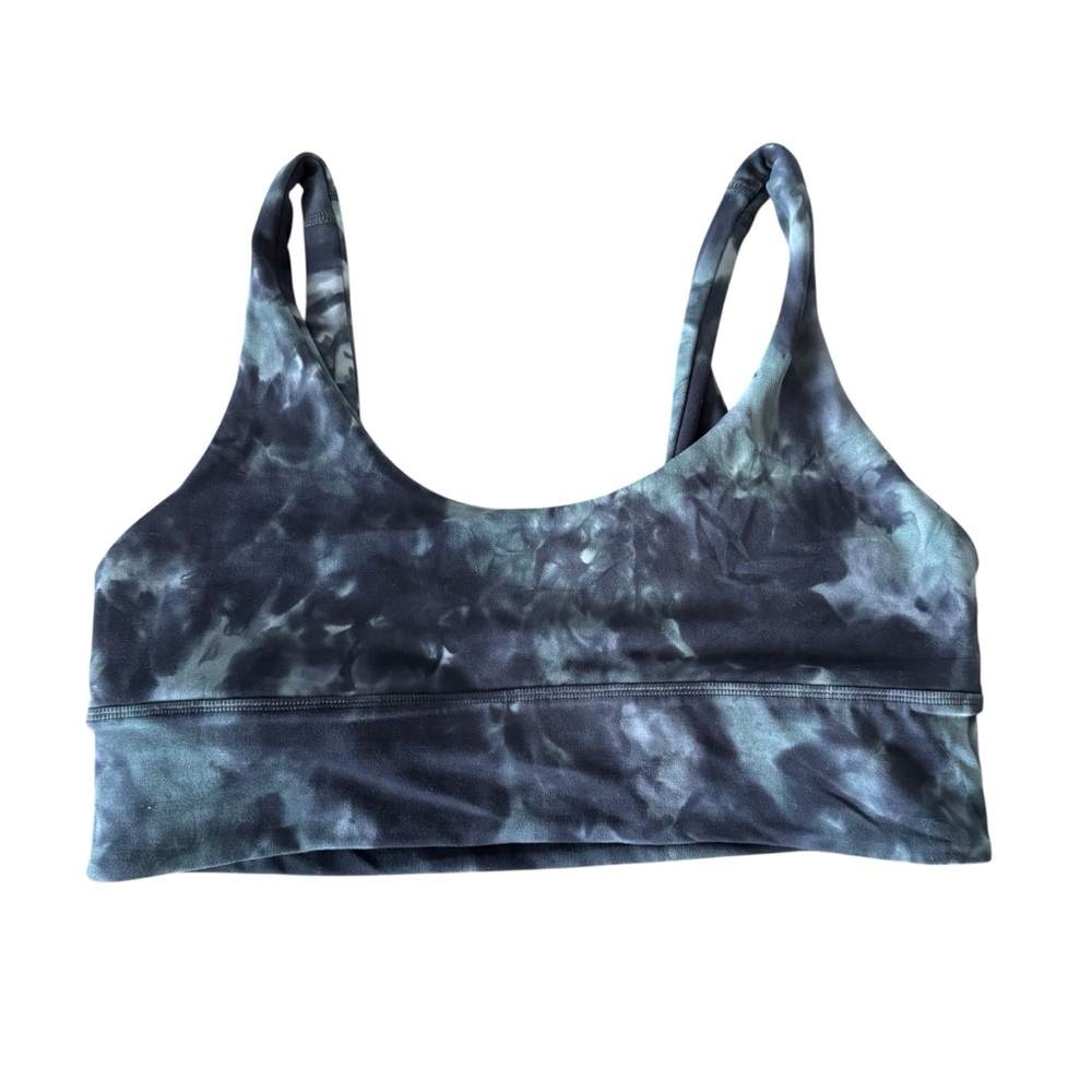 Lululemon Align Reversible Bra Light Support, A/B Cup Diamond Dye Silver Blue 12